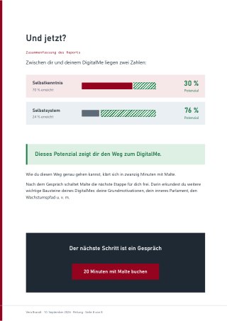 Seite 8 des Reports: Und jetzt?